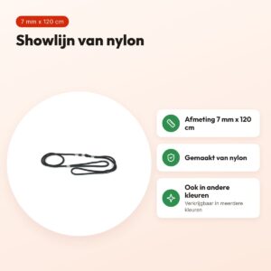 Martin showlijn nylon zwart 7 mm x 120 cm – voordelen