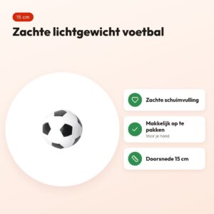Martin zachte voetbal 15 cm – lichtgewicht hondenspeelgoed – voordelen