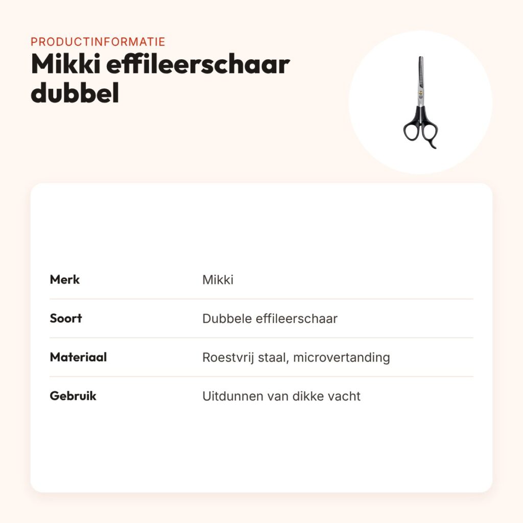 Mikki Classic effileerschaar dubbel – ergonomisch, roestvrij staal – productinformatie