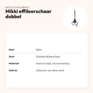 Mikki Classic effileerschaar dubbel – ergonomisch, roestvrij staal – productinformatie