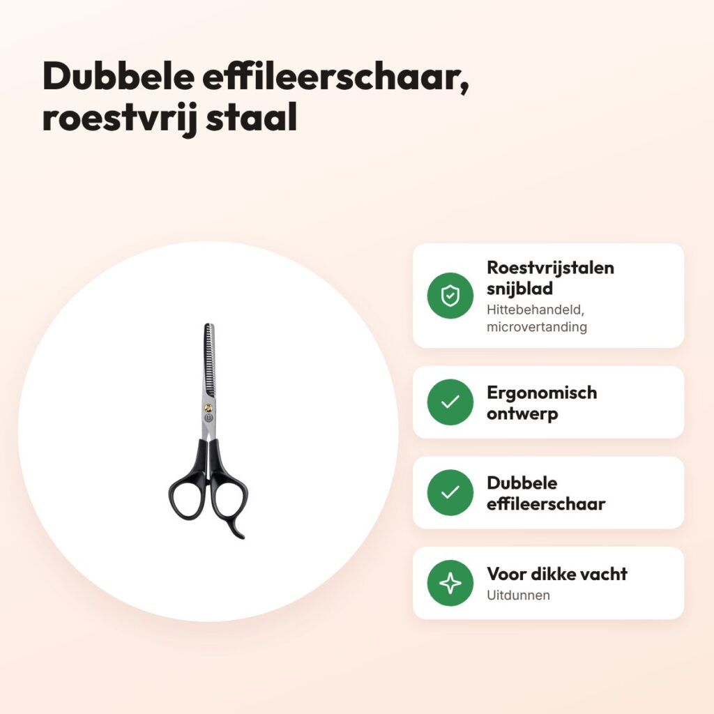 Mikki Classic effileerschaar dubbel – ergonomisch, roestvrij staal – voordelen