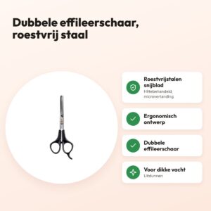Mikki Classic effileerschaar dubbel – ergonomisch, roestvrij staal – voordelen