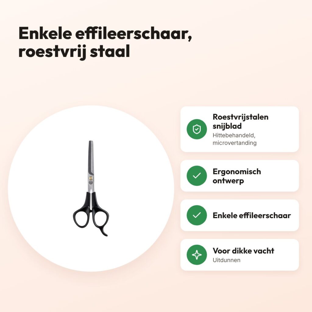 Mikki Classic effileerschaar enkel – ergonomisch, roestvrij staal – voordelen