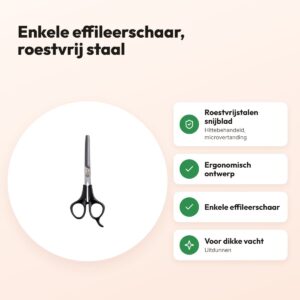 Mikki Classic effileerschaar enkel – ergonomisch, roestvrij staal – voordelen