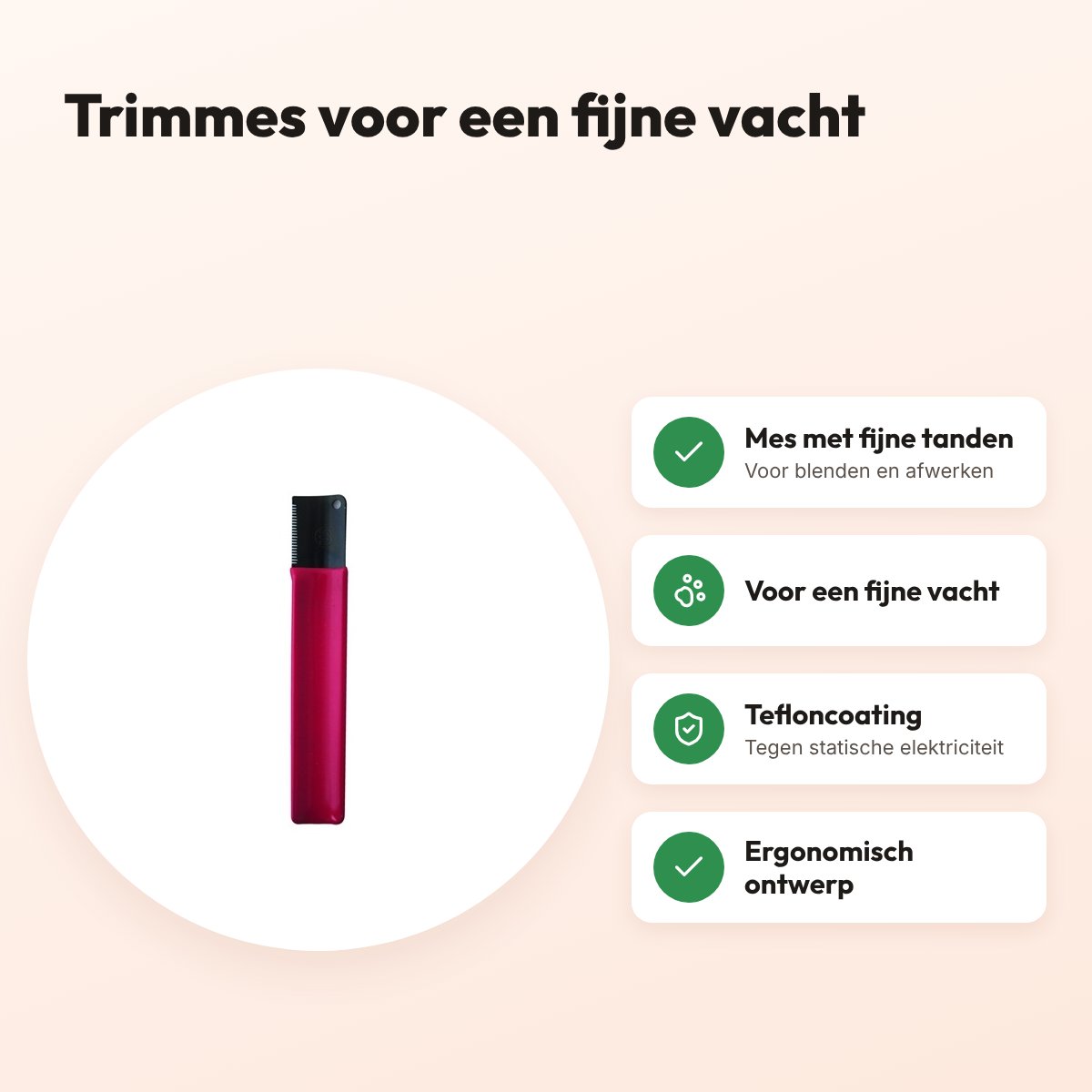 Mikki Classic trimmes fijne vacht – ergonomisch, fijne tanden – voordelen