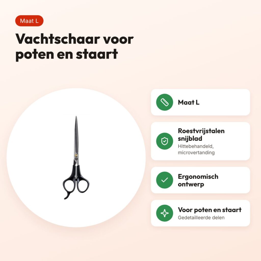 Mikki Classic vachtschaar L – ergonomisch, roestvrij staal – voordelen
