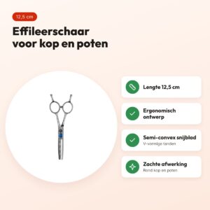 Mikki Doodle effileerschaar 12,5 cm – voor kop en poten – voordelen