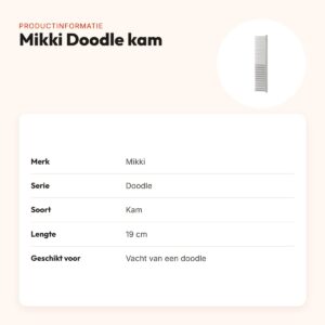 Mikki Doodle kam 19 cm – ergonomisch – productinformatie
