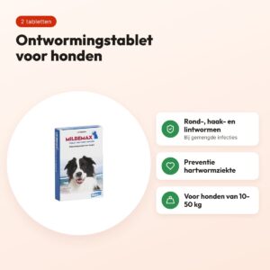 Milbemax ontwormingstabletten hond 10-50 kg – 2 tabletten – voordelen