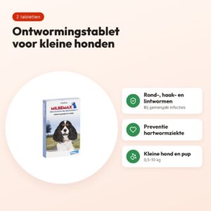 Milbemax ontwormingstabletten kleine hond en pup 0,5-10 kg – 2 tabletten – voordelen