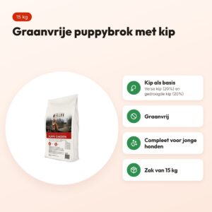 Millor hondenvoer Puppy kip 15 kg – graanvrij – voordelen