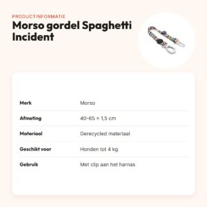 Morso autogordel hond Spaghetti Incident 40-65 x 1,5 cm – tot 4 kg – productinformatie