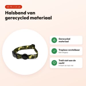 Morso hondenhalsband gerecycled Full Metal Dog bruin 43-70 x 2,5 cm – voordelen