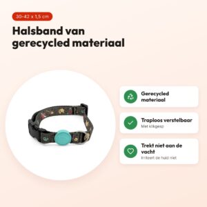 Morso hondenhalsband gerecycled Ink Tank groen 30-42 x 1,5 cm – voordelen