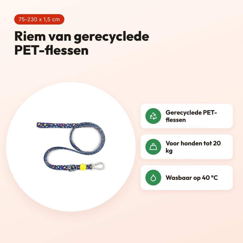 Morso hondenriem Color Invaders paars 75-230 x 1,5 cm – tot 20 kg – voordelen