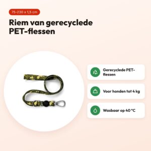 Morso hondenriem Full Metal Dog bruin 75-230 x 1,5 cm – tot 4 kg – voordelen