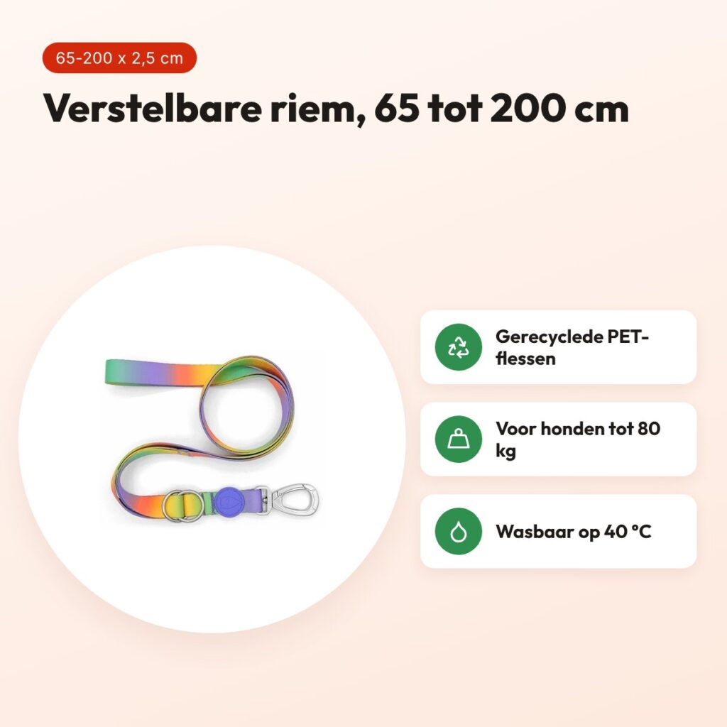 Morso hondenriem verstelbaar Spring Blossom 65-200 x 2,5 cm – tot 80 kg – voordelen