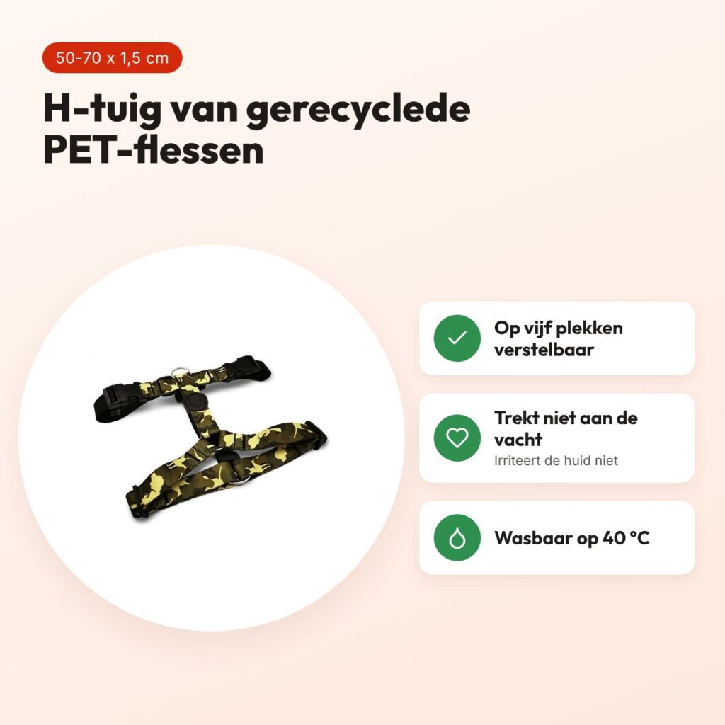 Morso hondentuig H-tuig Full Metal Dog bruin 50-70 x 1,5 cm – verstelbaar – voordelen