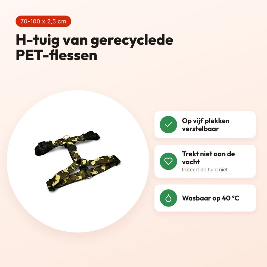 Morso hondentuig H-tuig Full Metal Dog bruin 70-100 x 2,5 cm – verstelbaar – voordelen