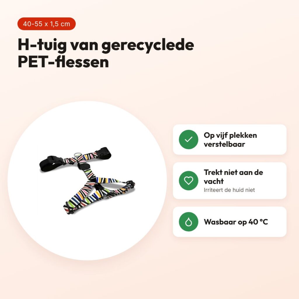 Morso hondentuig H-tuig Spaghetti Incident 40-55 x 1,5 cm – verstelbaar – voordelen