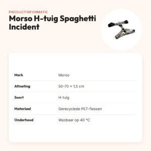 Morso hondentuig H-tuig Spaghetti Incident 50-70 x 1,5 cm – verstelbaar – productinformatie