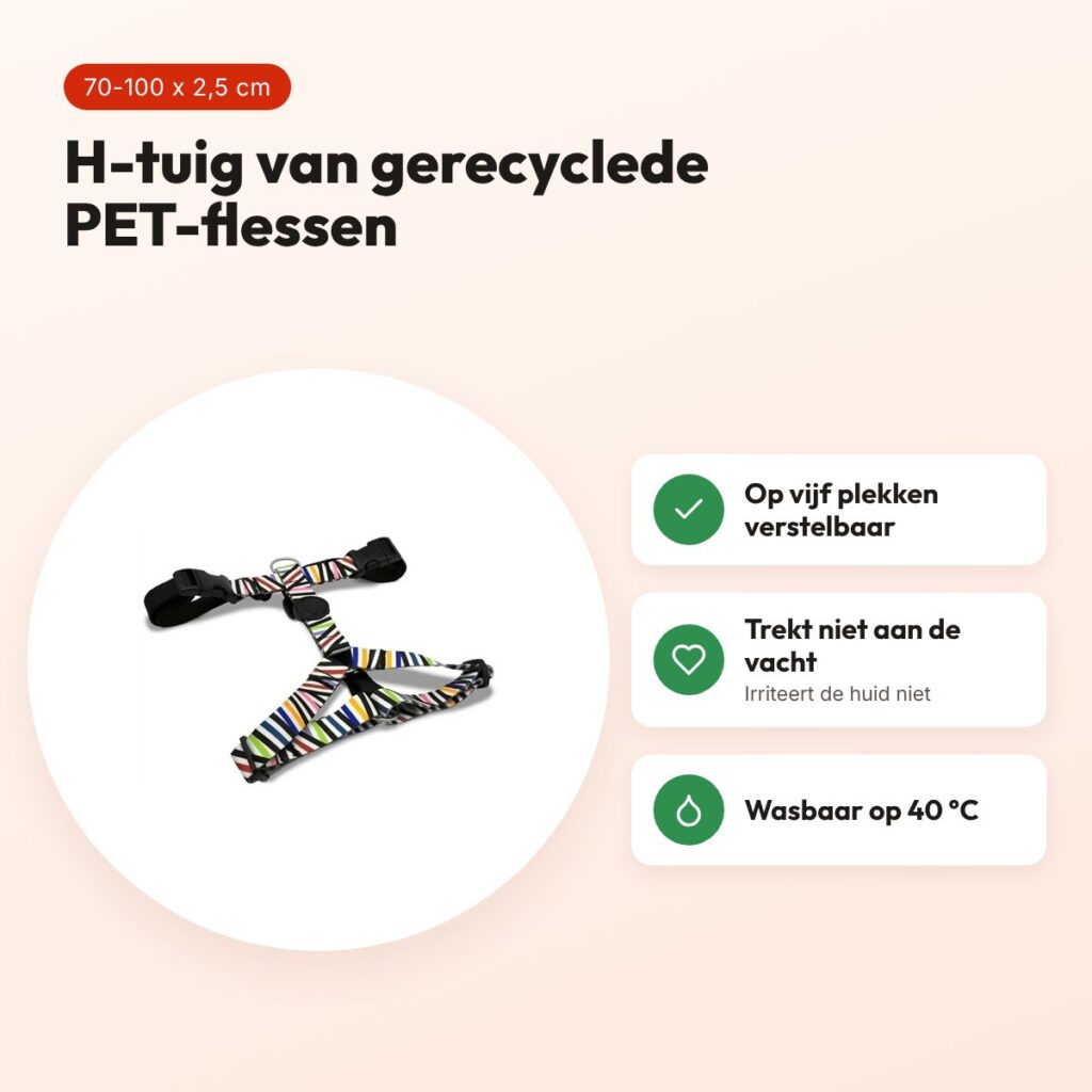 Morso hondentuig H-tuig Spaghetti Incident 70-100 x 2,5 cm – verstelbaar – voordelen