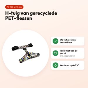 Morso hondentuig H-tuig Spaghetti Incident 70-100 x 2,5 cm – verstelbaar – voordelen