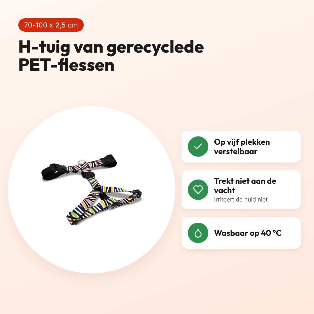 Morso hondentuig H-tuig Spaghetti Incident 70-100 x 2,5 cm – verstelbaar – voordelen