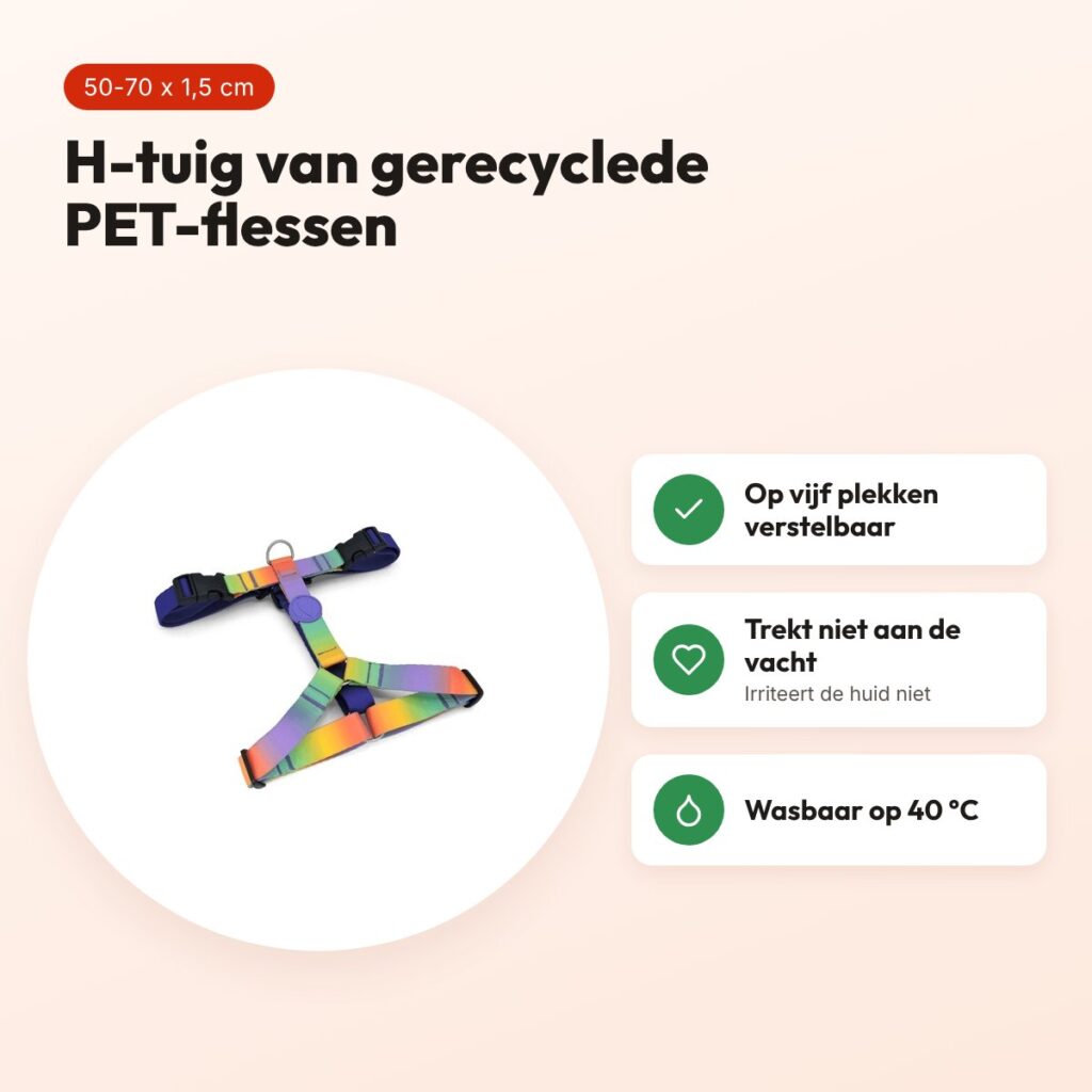 Morso hondentuig H-tuig Spring Blossom 50-70 x 1,5 cm – verstelbaar – voordelen