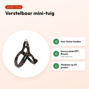 Morso mini hondentuig Ink Tank groen 24-32 x 1,5 cm – voor kleine honden – voordelen