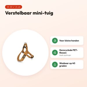 Morso mini hondentuig Jungle Drum groen 24-32 x 1,5 cm – voor kleine honden – voordelen
