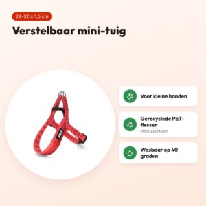 Morso mini hondentuig Lipstick roze 24-32 x 1,5 cm – voor kleine honden – voordelen