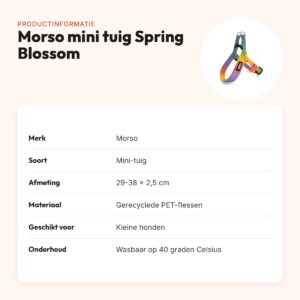 Morso mini hondentuig Spring Blossom 29-38 x 2,5 cm – voor kleine honden – productinformatie