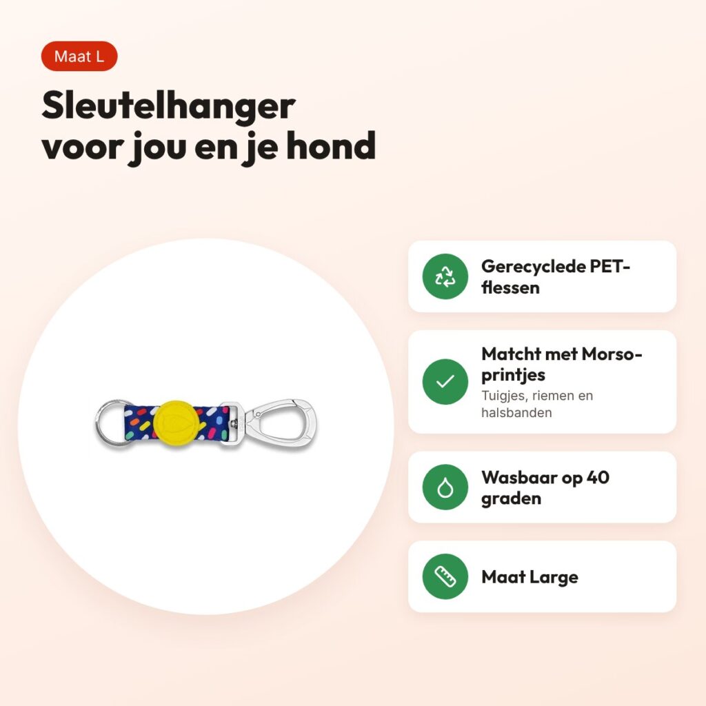 Morso sleutelhanger Key Cord Color Invaders paars maat L – gerecycled – voordelen
