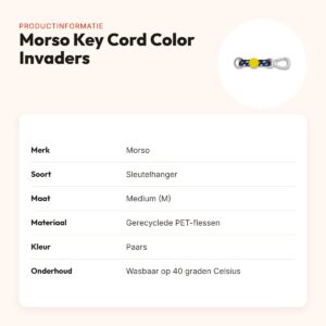 Morso sleutelhanger Key Cord Color Invaders paars maat M – gerecycled – productinformatie