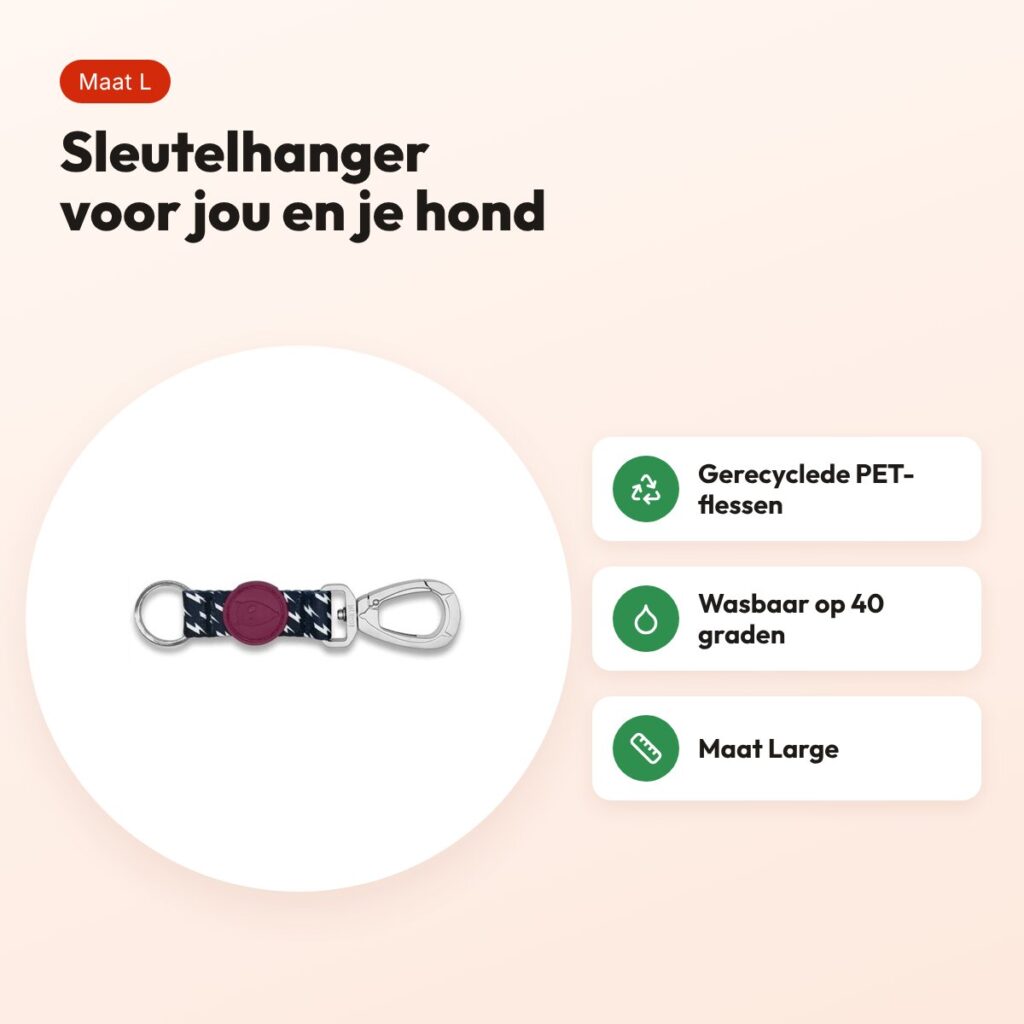 Morso sleutelhanger Key Cord Gerecycled Power Flow zwart L – voordelen