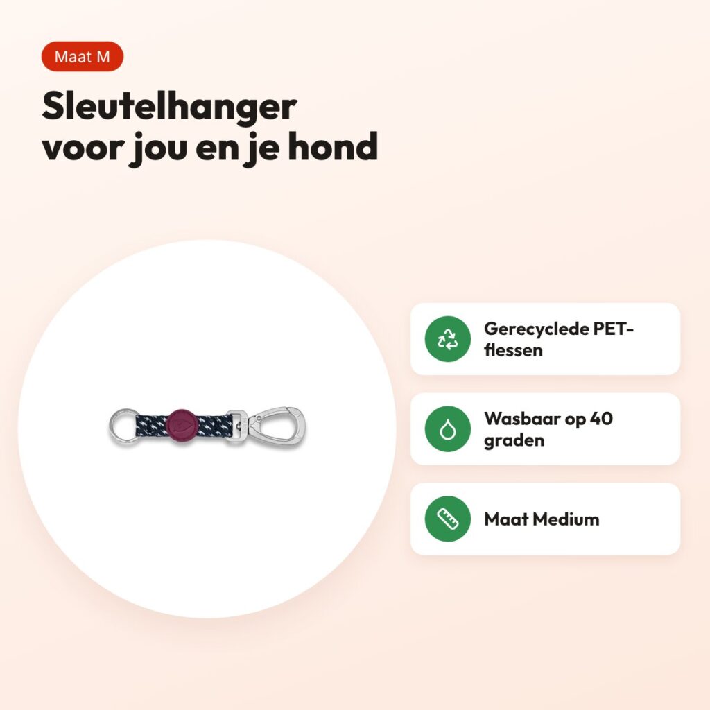 Morso sleutelhanger Key Cord Gerecycled Power Flow zwart M – voordelen
