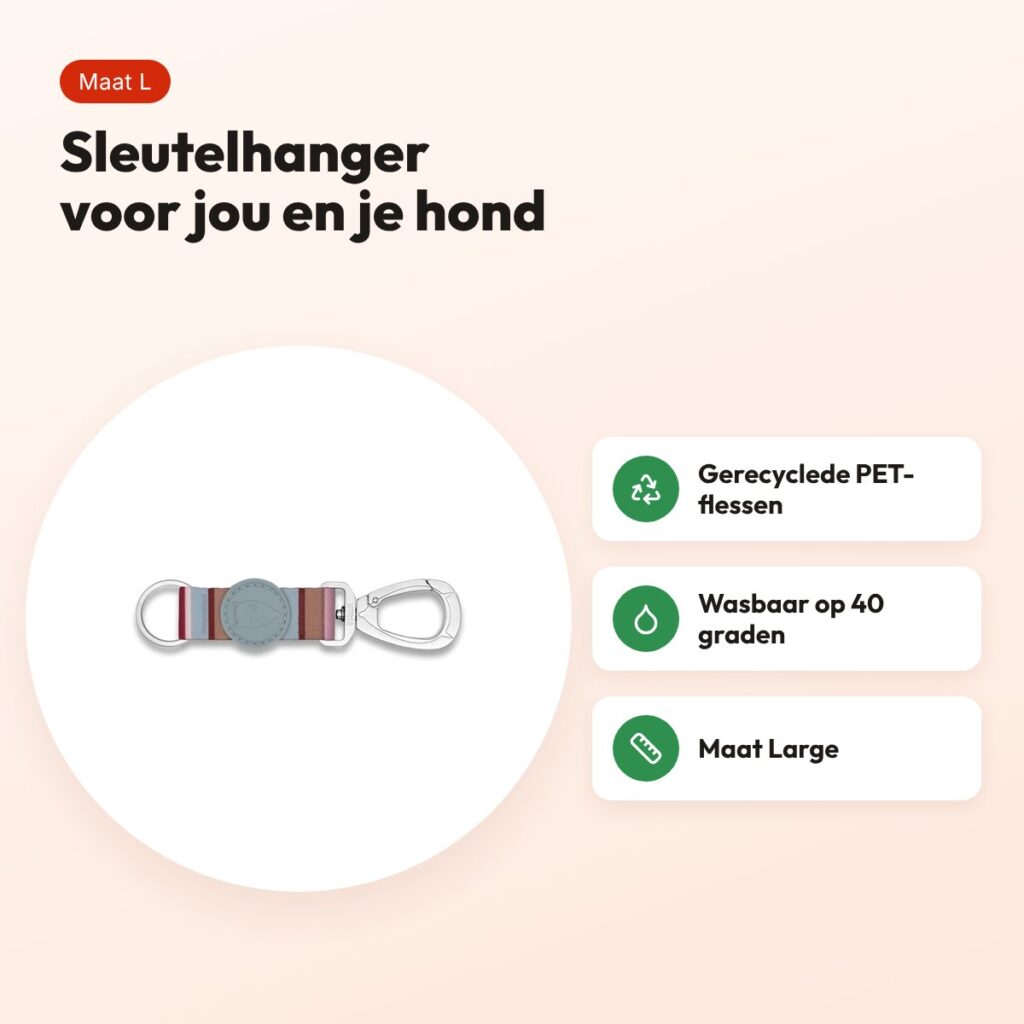 Morso sleutelhanger Key Cord Gerecycled Skyline rood/roze L – voordelen