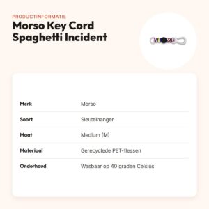 Morso sleutelhanger Key Cord Gerecycled Spaghetti Incident M – productinformatie