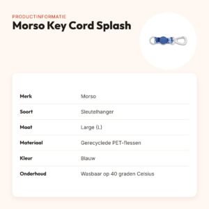 Morso sleutelhanger Key Cord Gerecycled Splash blauw L – productinformatie
