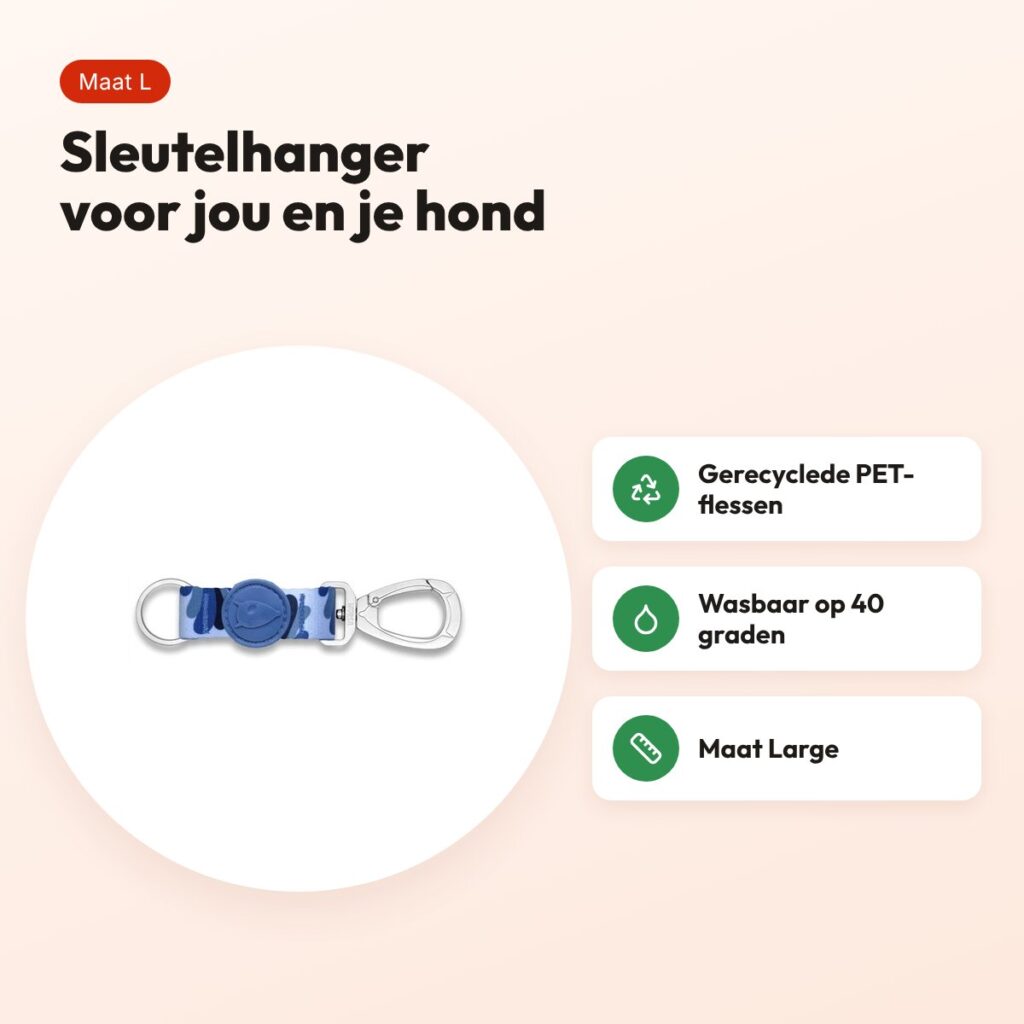Morso sleutelhanger Key Cord Gerecycled Splash blauw L – voordelen