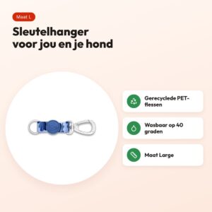 Morso sleutelhanger Key Cord Gerecycled Splash blauw L – voordelen