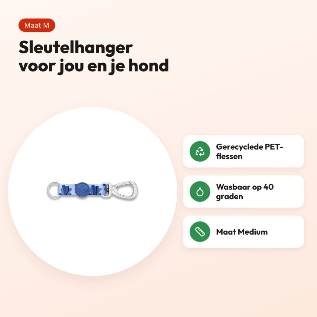 Morso sleutelhanger Key Cord Gerecycled Splash blauw M – voordelen