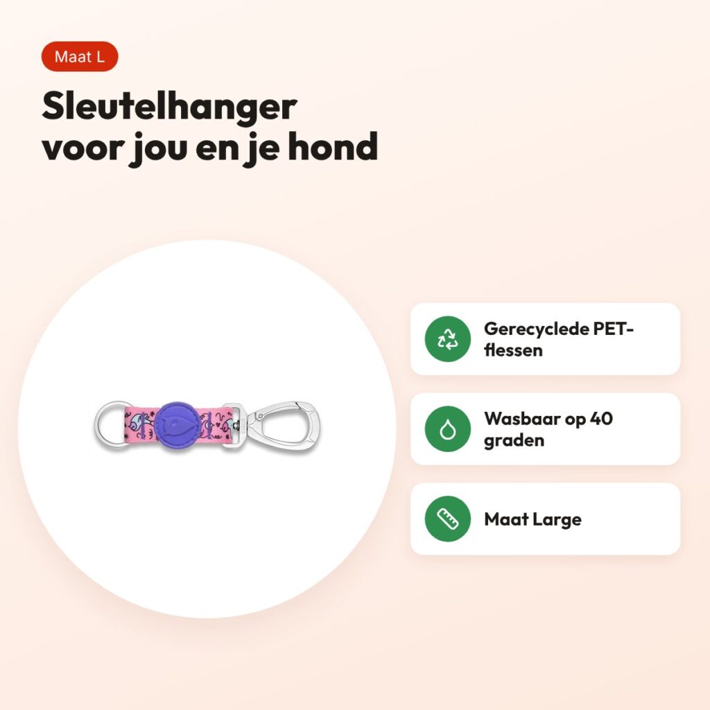 Morso sleutelhanger Key Cord Gerecycled Sweet Tweet roze L – voordelen