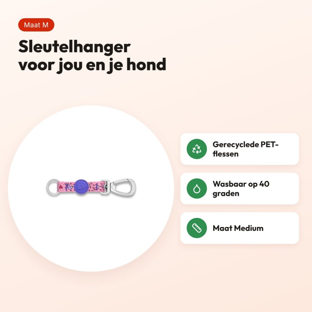 Morso sleutelhanger Key Cord Gerecycled Sweet Tweet roze M – voordelen