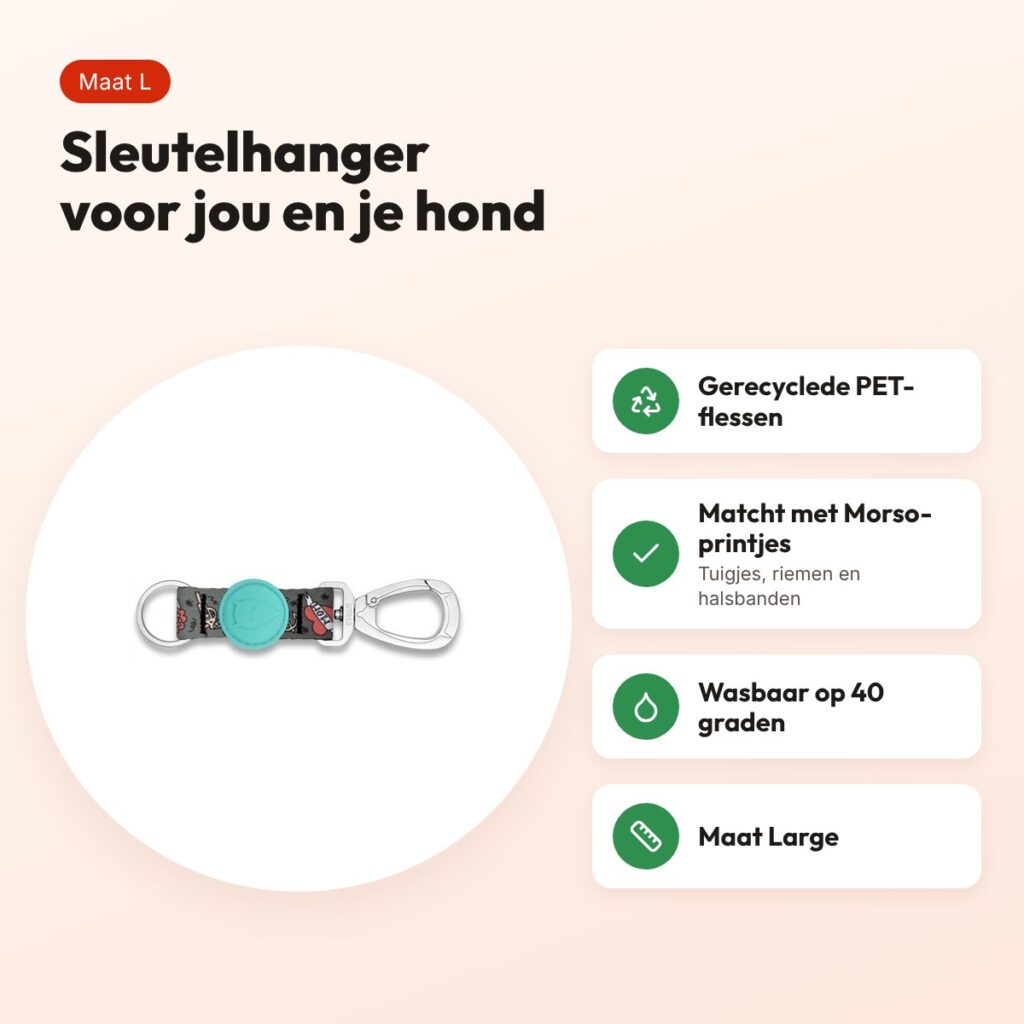 Morso sleutelhanger Key Cord Ink Tank groen maat L – gerecycled – voordelen