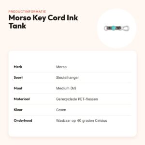 Morso sleutelhanger Key Cord Ink Tank groen maat M – gerecycled – productinformatie