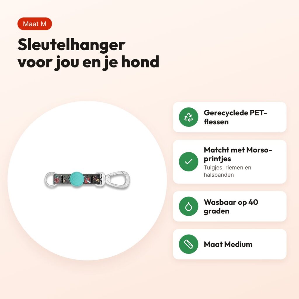 Morso sleutelhanger Key Cord Ink Tank groen maat M – gerecycled – voordelen