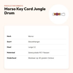 Morso sleutelhanger Key Cord Jungle Drum maat L – gerecycled – productinformatie