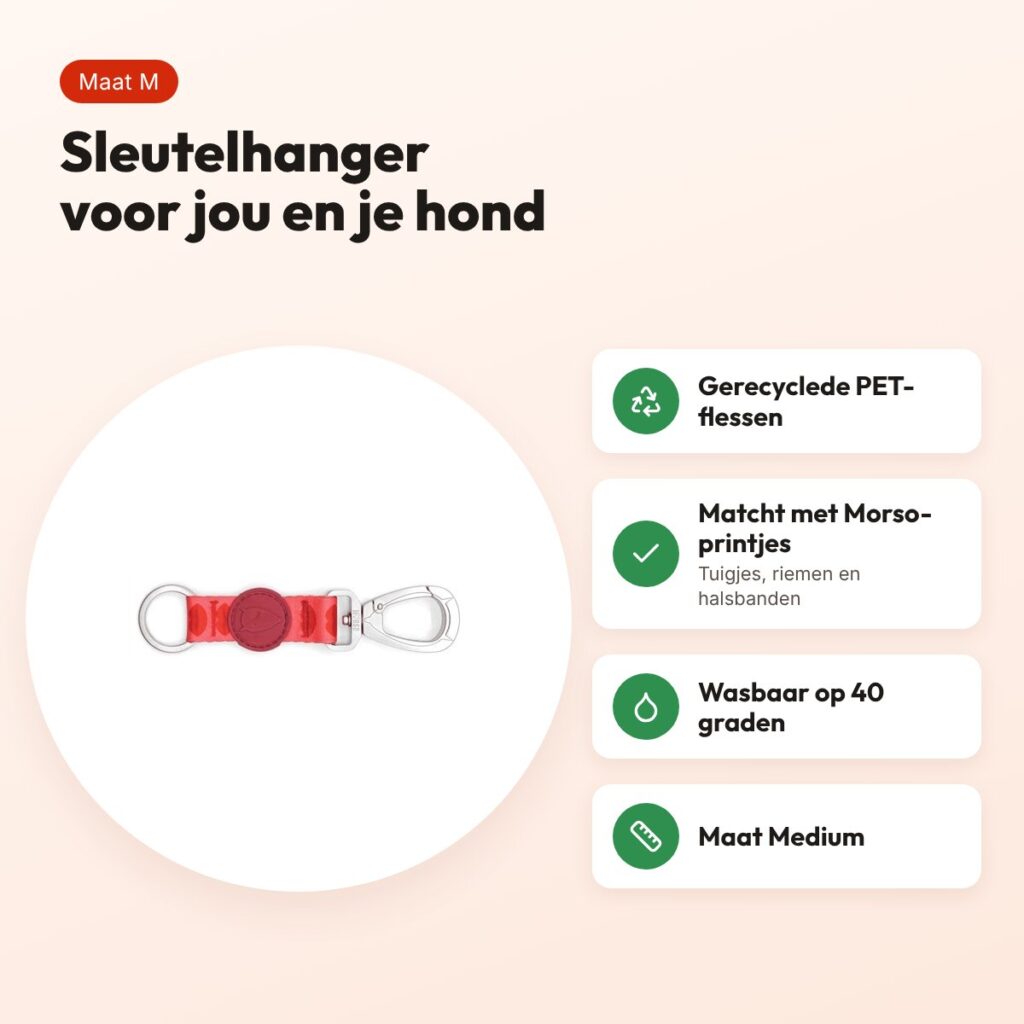 Morso sleutelhanger Key Cord Lipstick roze maat M – gerecycled – voordelen